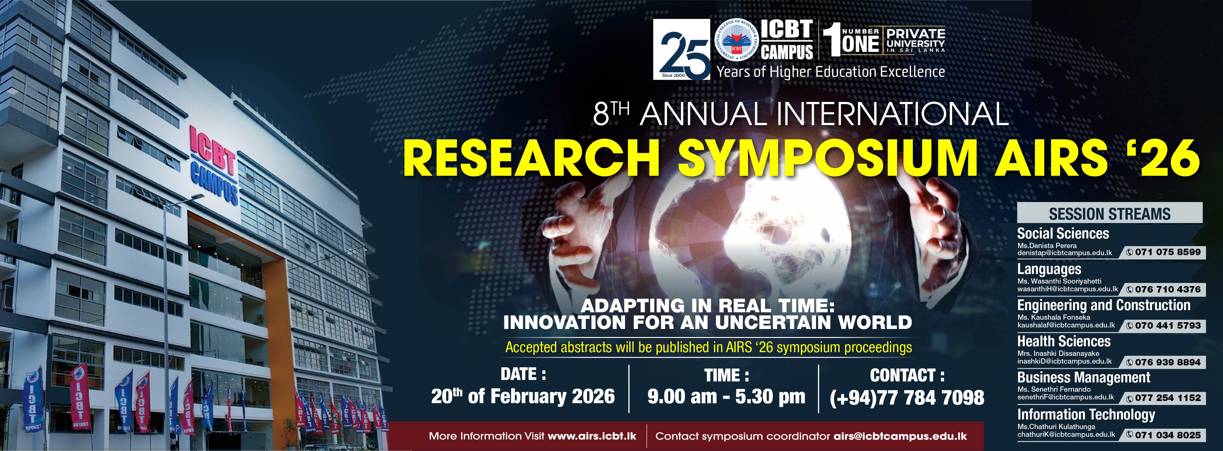 ICBT Annual International Research Symposium